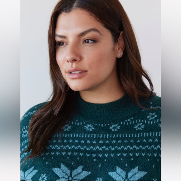 EUC 2X Penningtons Forest Green Fair Isle Sweater - Picture 4 of 9